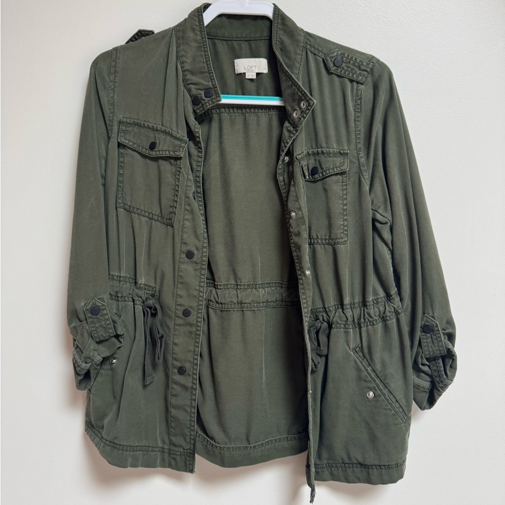 LOFT Women's Dark Green Utility Jacket